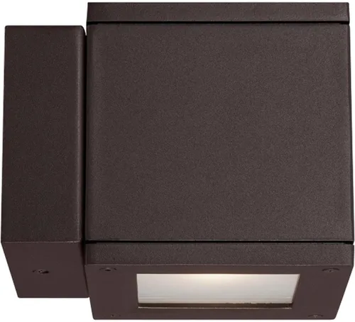 Vista 13 de WAC Lighting WS-W2505-AL Rubix - Lámpara de pared LED para exteriores, doble luz, 3000K, aluminio cepillado