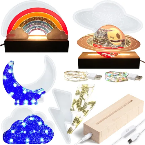 Vista 5 de Guirnalda de luces LED de 10 luces LED arcoíris y colores blancos con enchufe USB impermeable de 5 pies