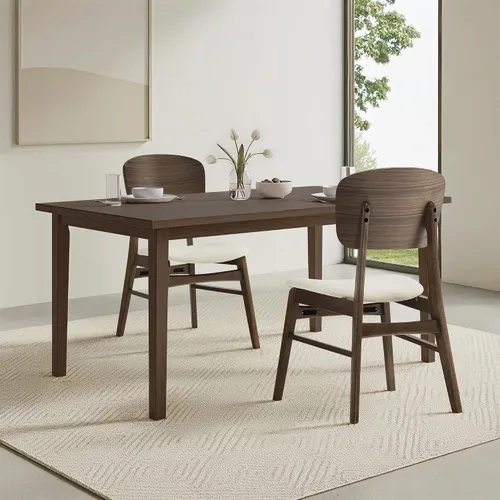 Vista 11 de KISLOT - Juego de 2 sillas de comedor de madera, sillas de cocina tapizadas, originales