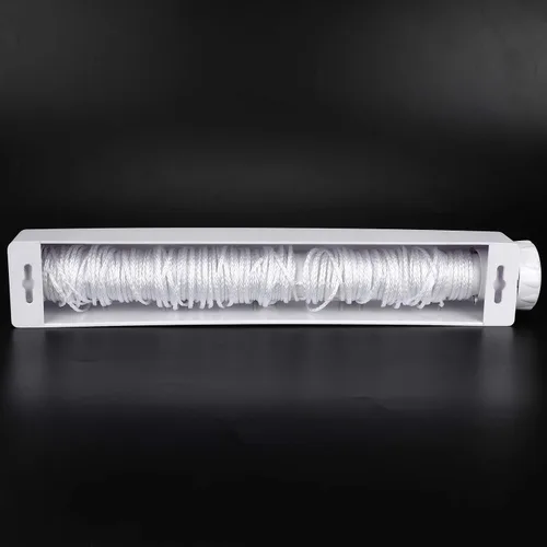 Vista 7 de Tendedero retráctil, líneas de ropa de interior, ajustable, 5 líneas, secadora resistente, cuerda de lavandería montada en la pared, estante