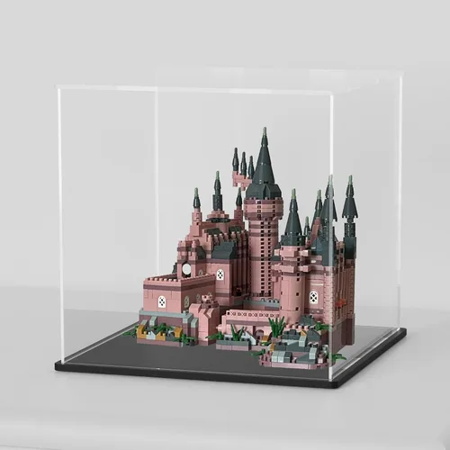 Vista 10 de SVENJBB vitrina acrílica, cajas de acrílico de cubo de 10 x 10 x 14 pulgadas para exhibición, vitrinas transparentes con base negra mate y tapa