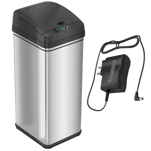Vista 10 de iTouchless - Bote de basura con tapa y sensor para reemplazar los modelos IT13MX, IT13MXL, DZT13P, DZT13PL, DZT13M, DZT08P, DZT08PL y otras