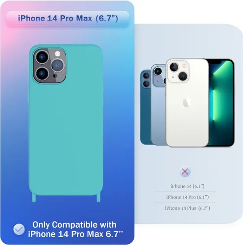 Vista 275 de Funda compatible con iPhone 8 Plus, iPhone 7 Plus/6 Plus/6S Plus con cordón, funda cruzada para iPhone con correa ajustable de silicona para iPhone