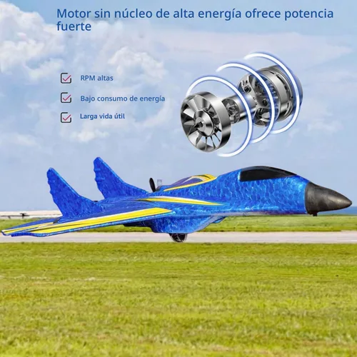 Vista 5 de Avión de control remoto para niños, aerolínea RC RTF, avión RC de 2 canales con giroscopio, juguetes de chorro RC de espuma EPP duradera