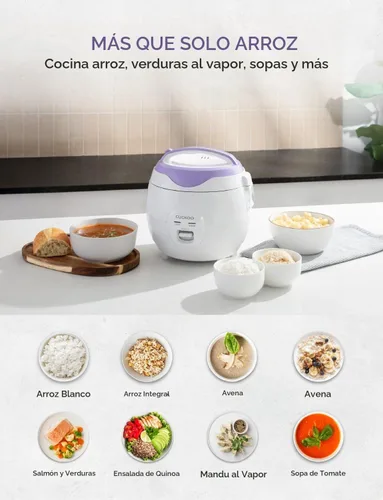 Vista 5 de CUCKOO Arrocera básica de 6 tazas (sin cocinar) / 12 tazas (cocidas), arrocera versátil con olla interior antiadherente, fácil de usar