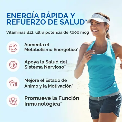 Vista 6 de Complejo de magnesio 10 en 1, 120 cápsulas veganas y vitamina B12 sublingual 5000 mcg, 90 mini tabletas de disolución rápida