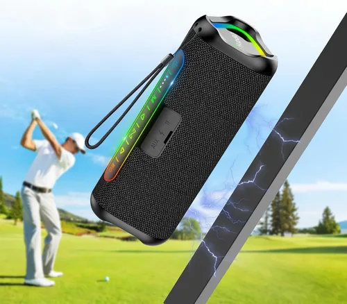 Vista 2 de Hupoaf Altavoz Bluetooth, nuevo altavoz inalámbrico portátil 2025 con sonido fuerte 6D
