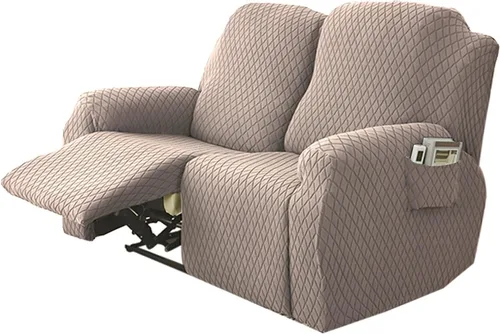 Vista 14 de Funda elástica para silla reclinable, 8 piezas de 1, 2, 3 plazas, funda para sillón reclinable con bolsillo y protector de muebles