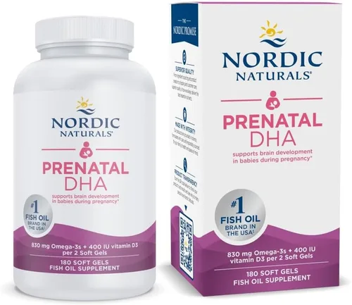 Vista 8 de Nordic Naturals – DHA prenatal, ayuda al desarrollo del cerebro en bebés durante el embarazo y lactancia, 90 cápsulas de gel suave., No