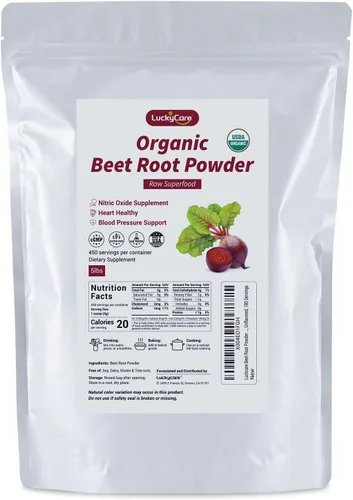 Vista 11 de Polvo de raíz de remolacha orgánica 13.6oz (385g) Superalimento puro crudo Rico en nitratos de origen vegetal Apoya la energía, la resistencia