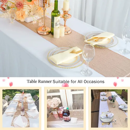Vista 5 de Caminos de mesa ShinyBeauty rectangular de lentejuelas, para boda, fiesta, decoración (12 x 72 pulgadas)
