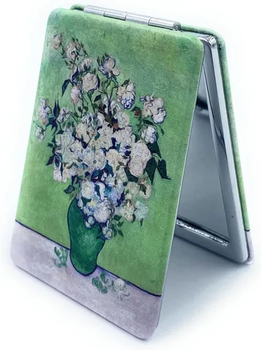 Vista 20 de Bonito espejo compacto de mano para niñas, espejo plegable para monederos, pequeño espejo de maquillaje, tamaño de bolsillo, espejo cosmético