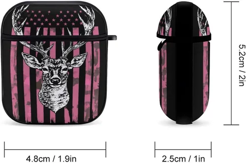 Vista 2 de Funda para Apple AirPod 2 y 1 TPU suave compatible con AirPod 2 y 7 con diseño de bandera estadounidense Pattern1081