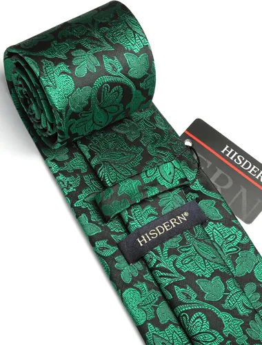 Vista 172 de Corbatas florales tejidas clásicas para hombre, corbata cuadrada de bolsillo, corbatas formales para hombres, boda con pañuelo