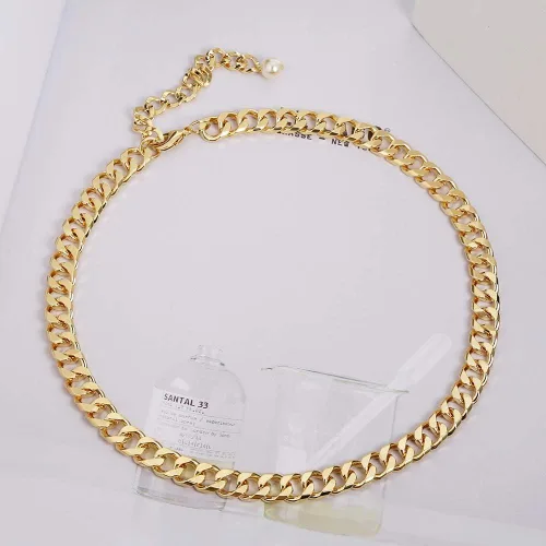 Vista 5 de LILIE&WHITE Collar de cadena de oro para mujer, cadena de serpiente, collar de espiga de oro, gargantilla de oro, collares de moda, regalo