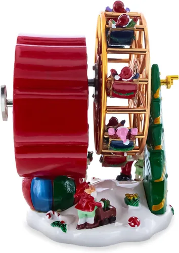 Vista 5 de Figura musical giratoria de rueda de la fortuna de Papá Noel
