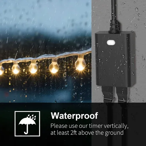 Vista 6 de Zwave - Paquete de 2 enchufes inteligentes para exteriores, enchufe Zwave serie 700 con dos tomas, salida inteligente Z-Wave impermeable, requiere