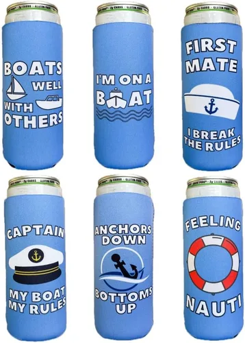 Vista 10 de Coozies Temáticas de los Años 70 - Regalo Genial para Cualquier Disco - Material de Neopreno Premium - Paquete de 6