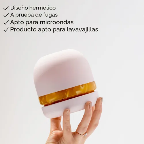 Vista 3 de W&P - Recipiente para almuerzo con sellado seguro Crema