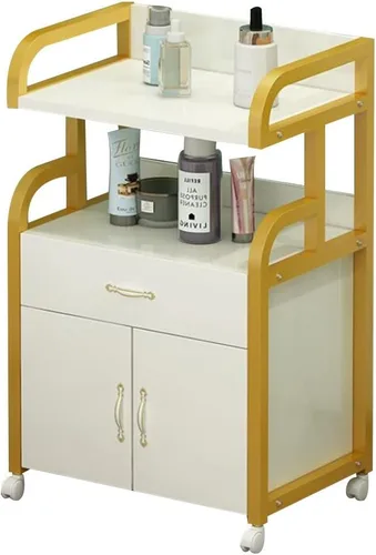 Vista 6 de MAHFEI Gabinete de almacenamiento para estaciones de peluquería, armario de almacenamiento de peluquería, armario de belleza, equipo de spa
