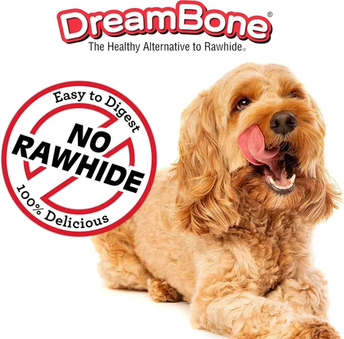 Vista 7 de DreamBone Butcher's Cut Chews - Masticables sin cuero crudo para perros, con centro de masticación sabor pollo