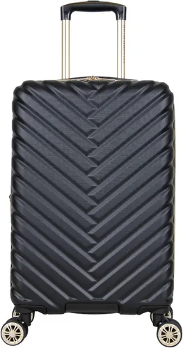 Vista 4 de Kenneth Cole REACTION Madison Square - Equipaje rígido expandible con estilo de Chevron para mujer, Negro), 5717905