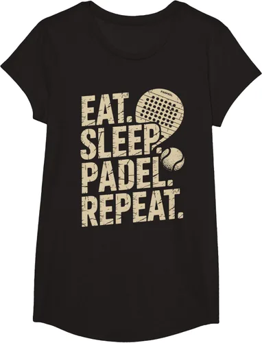 Vista 3 de Camiseta Eat Sleep Padel Repeat Padel Jugador de Tenis