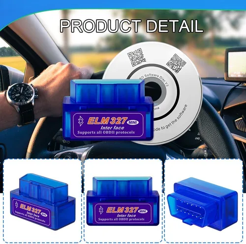 Vista 6 de ELM327 OBDII - Escáner de diagnóstico automático para automóvil, herramienta de diagnóstico OBD2, herramienta de escaneo Bluetooth automotriz