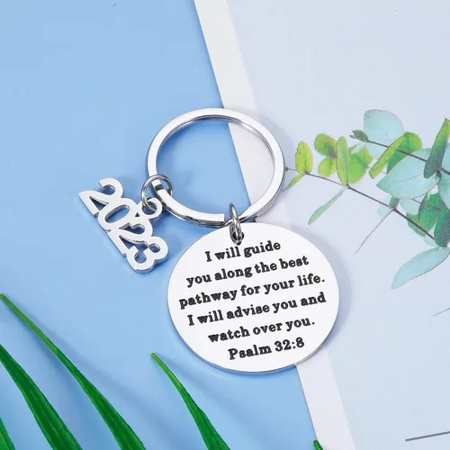 Vista 4 de GGOJAGST Regalo de confirmación de bautismo, llavero inspirador de versículo bíblico para mujeres, hombres, niñas, niños, regalo de Navidad