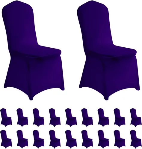 Vista 32 de LZY 6 piezas Fundas de Silla de Spandex Elásticas Fundas Deslizables para Fiestas de Boda, Fundas de Decoración de Sillas de Comedor y Banquete Negro