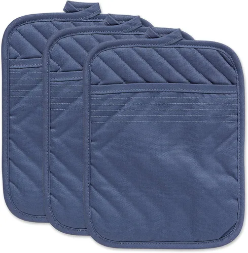 Vista 9 de DII Juego de agarraderas de algodón acolchado resistente al calor, diseñado con espacio para personalizar, permitiendo un diseño personalizado, 7 x