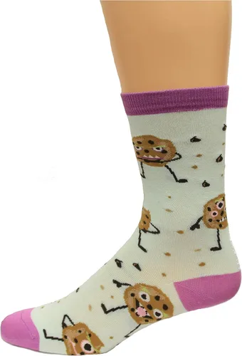 Vista 39 de K. Bell, calcetines retro varsity de lechuga para mujer Adultish (negro)