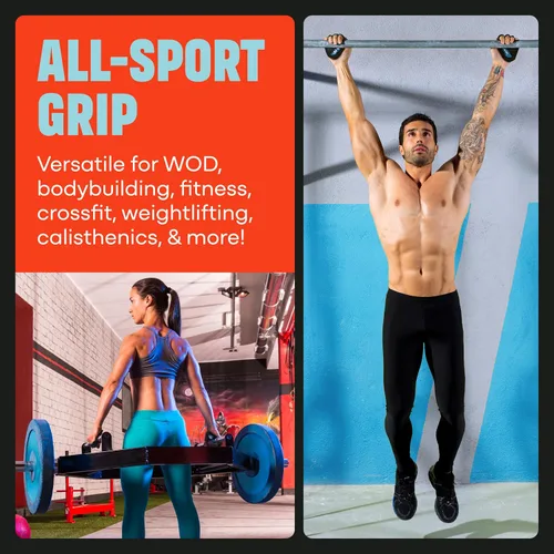 Vista 7 de Mava Sports Almohadillas de agarre de neopreno, una alternativa a los guantes de mano desnuda para levantamiento de pesas para mujeres y hombres