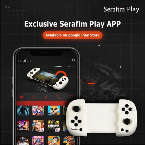 Vista 5 de Serafim S1 Bluetooth Mobile game controller, joystick, gamepad with Macro, Turbo, Button Mapping for Nintendo Switch, PC, Android, Steam
