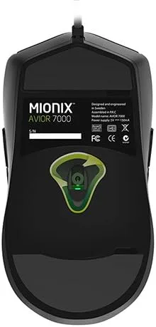 Vista 14 de Mionix mouse Ambidiestro Negro LED multicolor