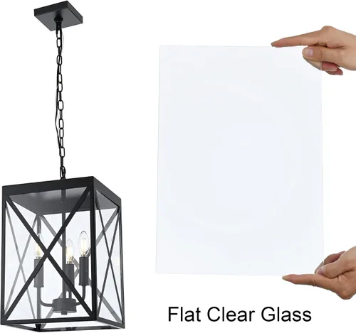 Vista 8 de MELUCEE Lámpara de araña de 3 luces para exteriores, lámpara colgante