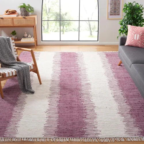 Vista 32 de Alfombra de algodón tejido a mano, color azul. Colección Montauk MTK751A, de Safavieh, Algodón, Azul