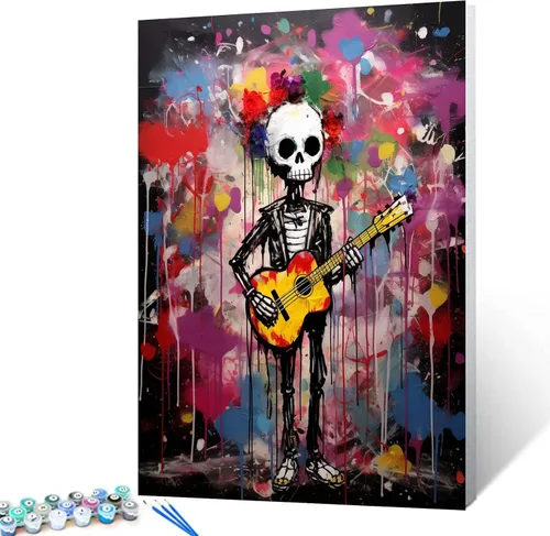 Vista 9 de Banksy - Kit de pintura al óleo por números, 16 x 20 pulgadas, pintura al óleo para niños, estudiantes, adultos, principiantes, con pinceles