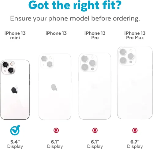 Vista 9 de Speck Funda para iPhone 13 Mini, protección contra caídas, compatible con carga inalámbrica, transparente, antimicrobiana