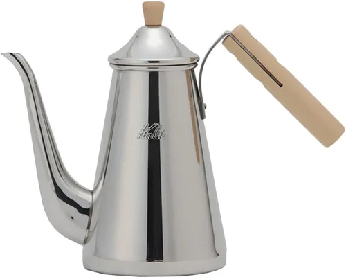 Vista 3 de Karita Kalita Tsubamesanjo - Cafetera de acero inoxidable, 23.7 fl oz (23.7 fl oz), boca fina, boquilla, fuego recto, fabricada en Japón, olla