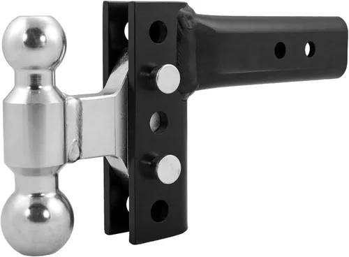 Vista 6 de Andersen Hitches Enganche de ajuste EZ Caída/elevación de 4 pulgadas, 2 bolas de 2-5/16 pulgadas, vástago de 2 pulgadas Enganche ajustable