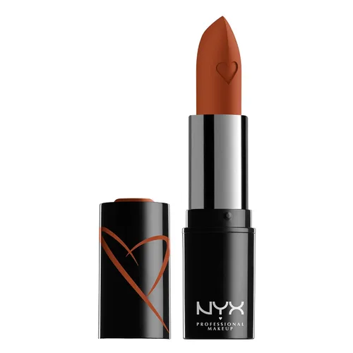 Vista 23 de NYX PROFESSIONAL MAKEUP - Lápiz labial satinado Shout Loud, infundido con manteca de karité - 1999 (Taupe)