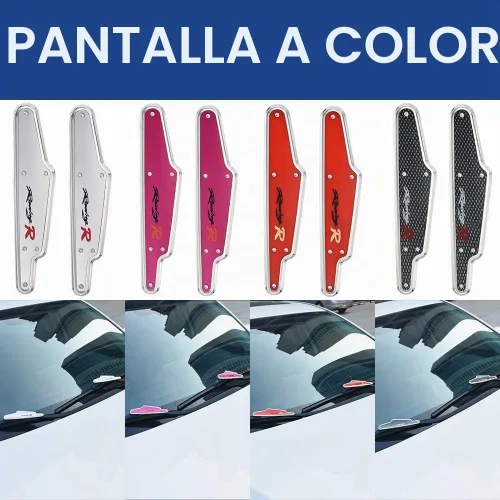 Vista 7 de JSCARLIFE 1 par de limpiaparabrisas de coche con soporte para parabrisas, limpiaparabrisas con alerón (Negro/2)