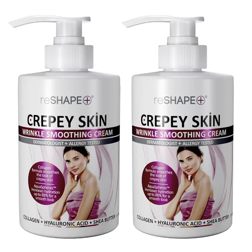Vista 10 de Reshape Crema corporal de colágeno + loción de tratamiento de piel crepey, crema hidratante para el cuidado de la piel, crema para la piel crepey