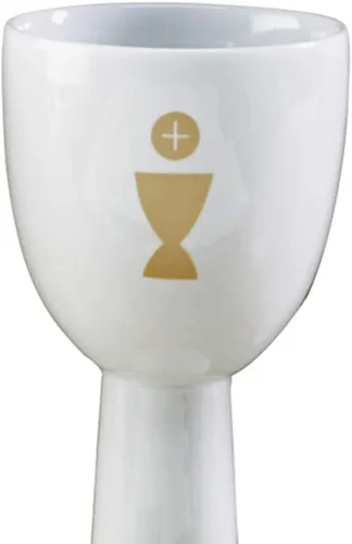 Vista 3 de Living Grace Taza de cerámica para bendición de copa de comunión, 6 pulgadas