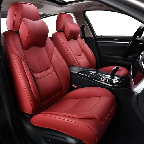 Vista 11 de Fundas de Asiento de Automóvil Accesorios Asiento Delantero Protector de Cojín de Cuero Transpirable Impermeable Funda de Asiento para Automóviles