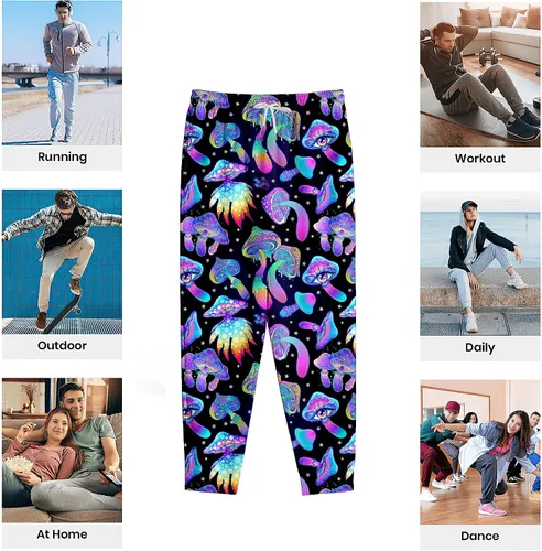 Vista 7 de VVGETE Disfraces de los años 80 para hombre, pantalones deportivos, pantalones casuales para correr con cordón, traje de los años 90 para hombre