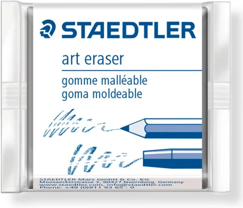 Vista 2 de Staedtler Goma de masilla de calidad artística, amasada para grafito y carbón, 5427, blanco