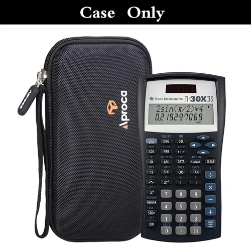 Vista 2 de Aproca Funda para calculadora compatible con calculadora científica Texas Instruments TI-30XIIS / TI-30X IIS 2-Line/Casio FX-991EX Fx-82es Plus Negro
