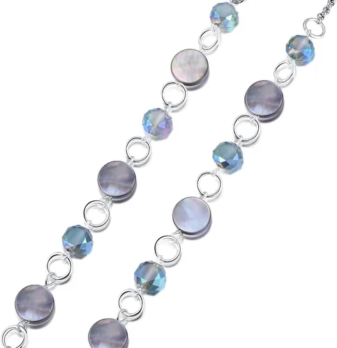 Vista 4 de Crimmy Correa de cadena para lentes alrededor del cuello para mujeres, elegantes lentes de sol, máscara y collar con cordón
